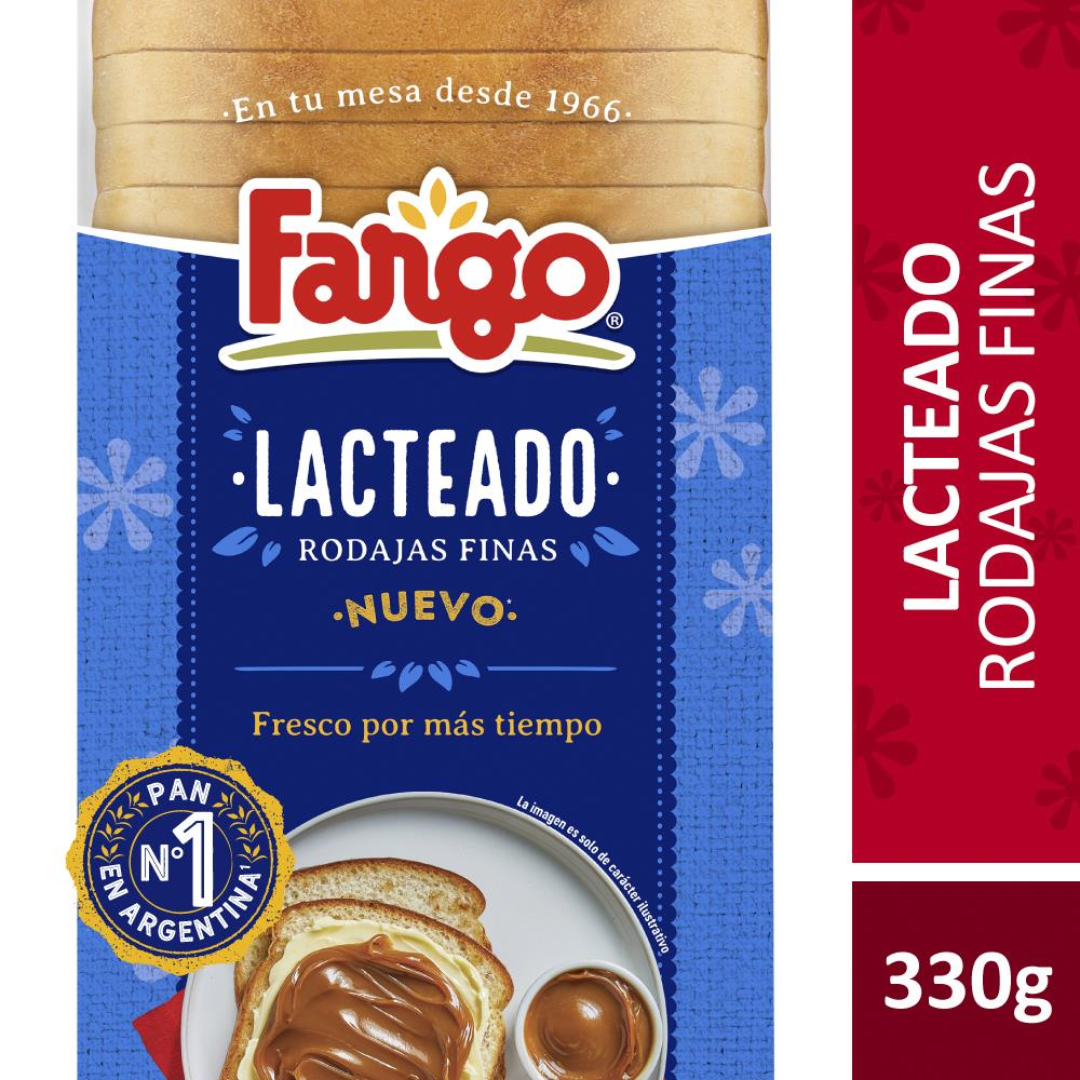 Pan Lacteado Rodajas Finas Fargo 330g
