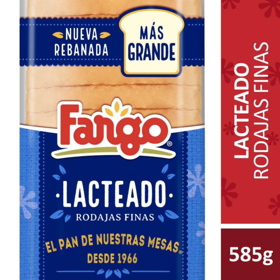 Pan Lacteado Rodajas Finas Fargo 585g