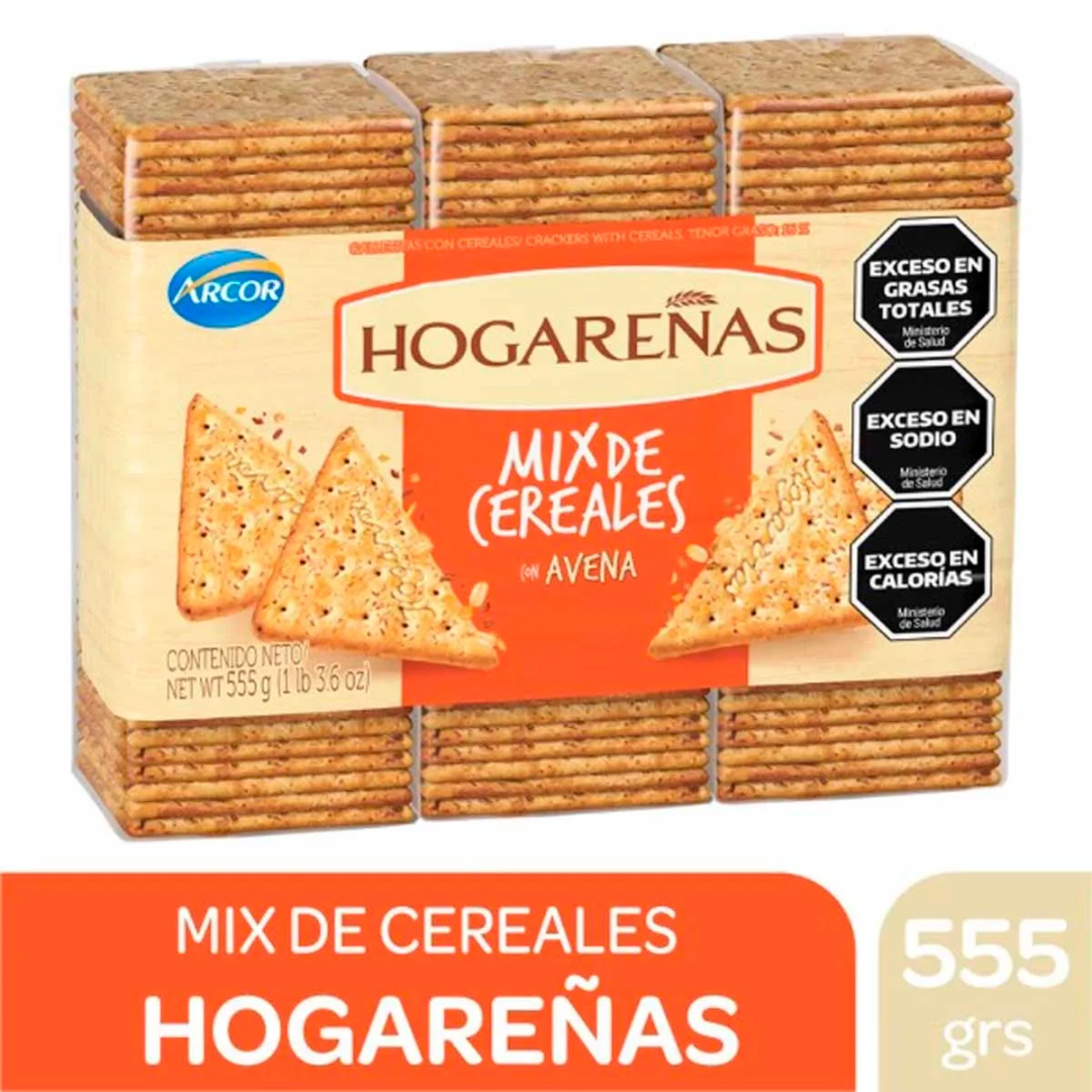Galletitas Hogareñas Mix Cereales 555g