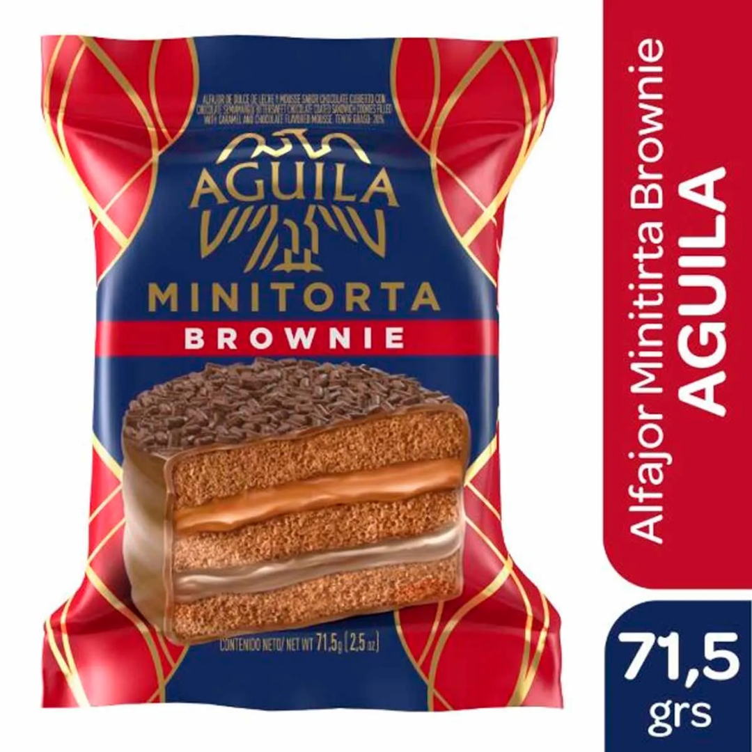 Alfajor Aguila Minitorta Brownie 71g x 2Un