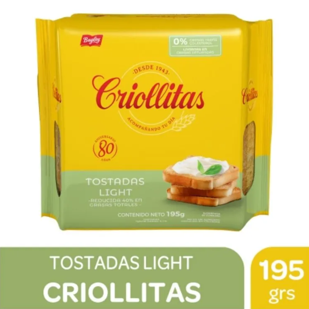 Tostadas Criollitas Light 195g