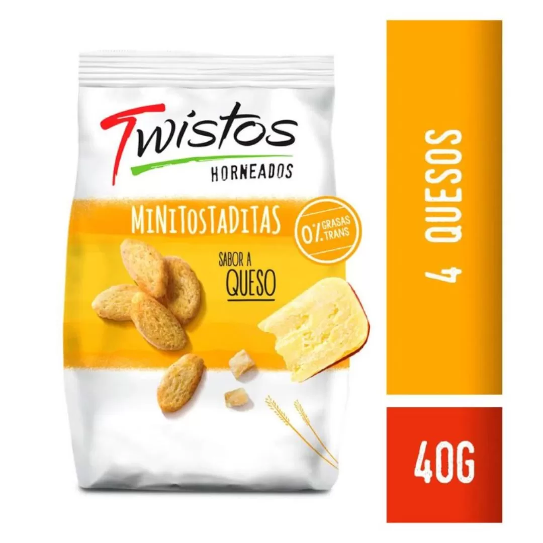 Minitostaditas Twistos 4 Quesos 40g