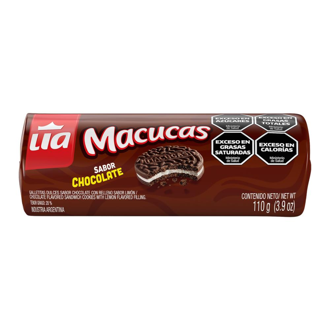 Galletitas Rellenas Sabor Chocolate Macucas 110g