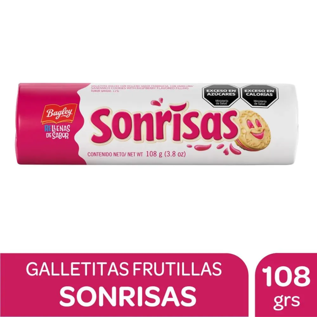 Galletitas Sonrisas Frambuesa 108g