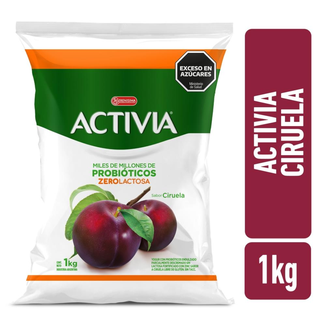Yogur Bebible Sachet Ciruela Activia 1kg