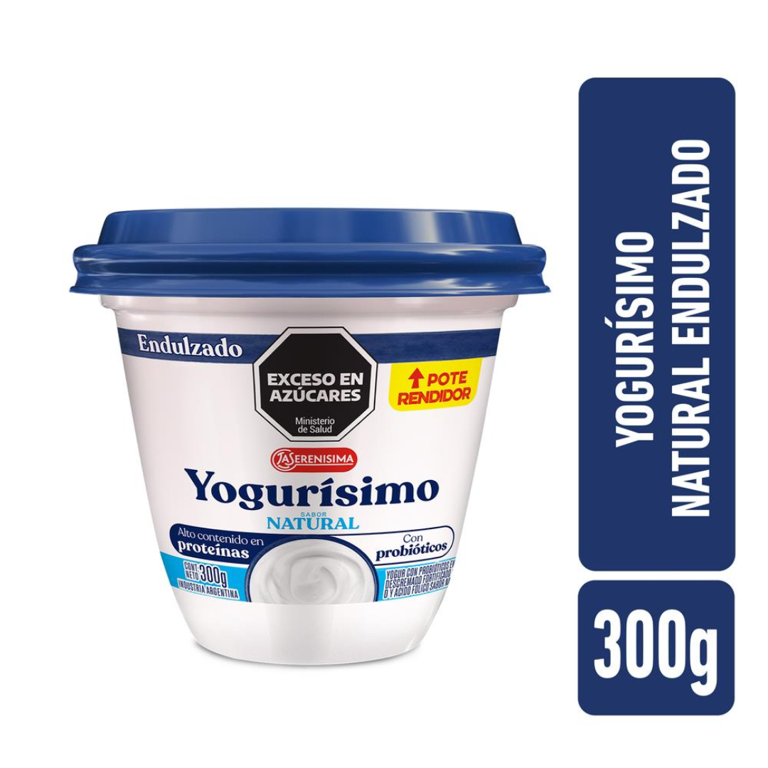 Yogur Natural Endulzado Yogurisimo 300g
