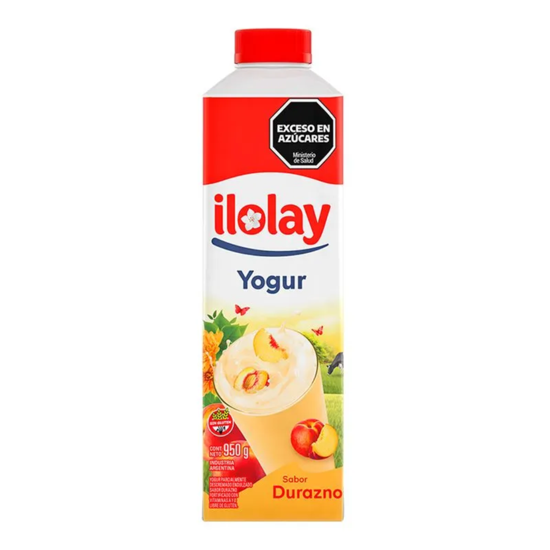 Yogur Bebible Entero Sabor Durazno Ilolay 950gr