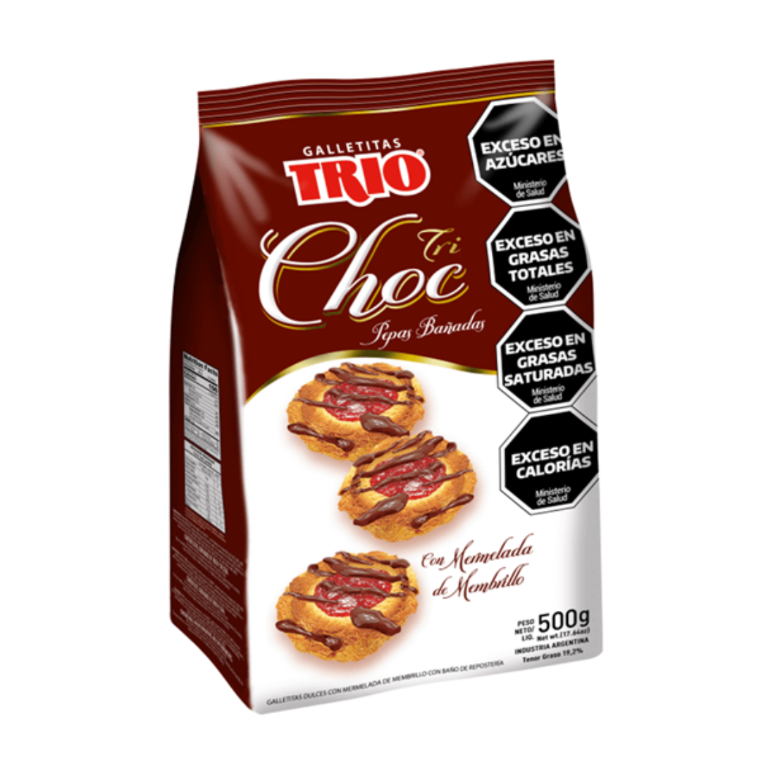 Galletitas TRIO Tri Choc Pepas con Chocolate 500gr