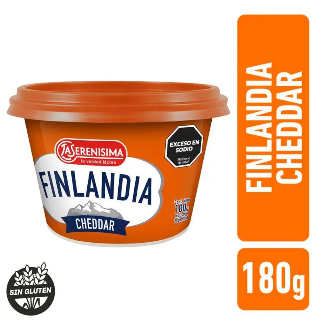 Queso Untable Finlandia Cheddar 180gr
