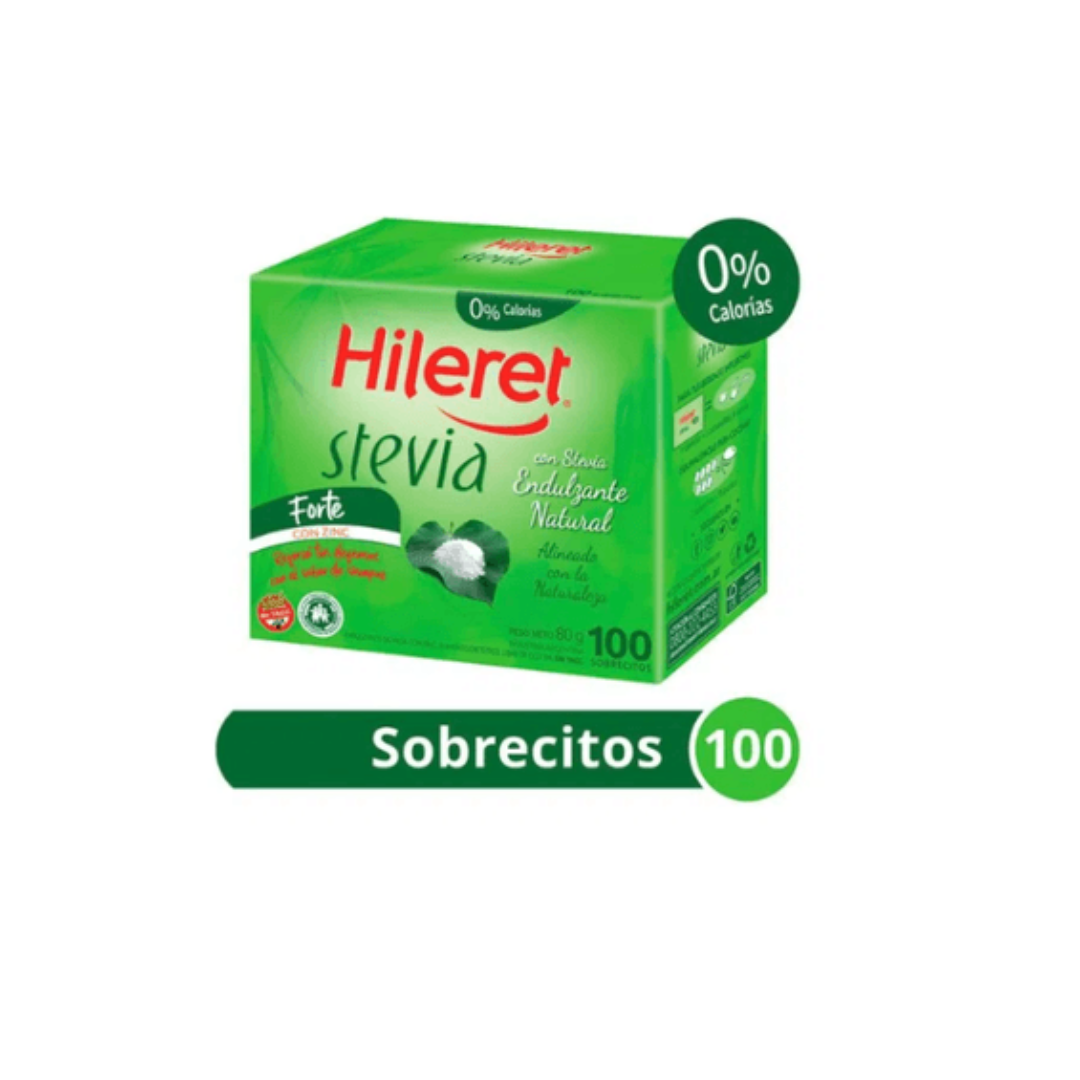 Edulcorante Stevia Forte Hileret Caja 100und