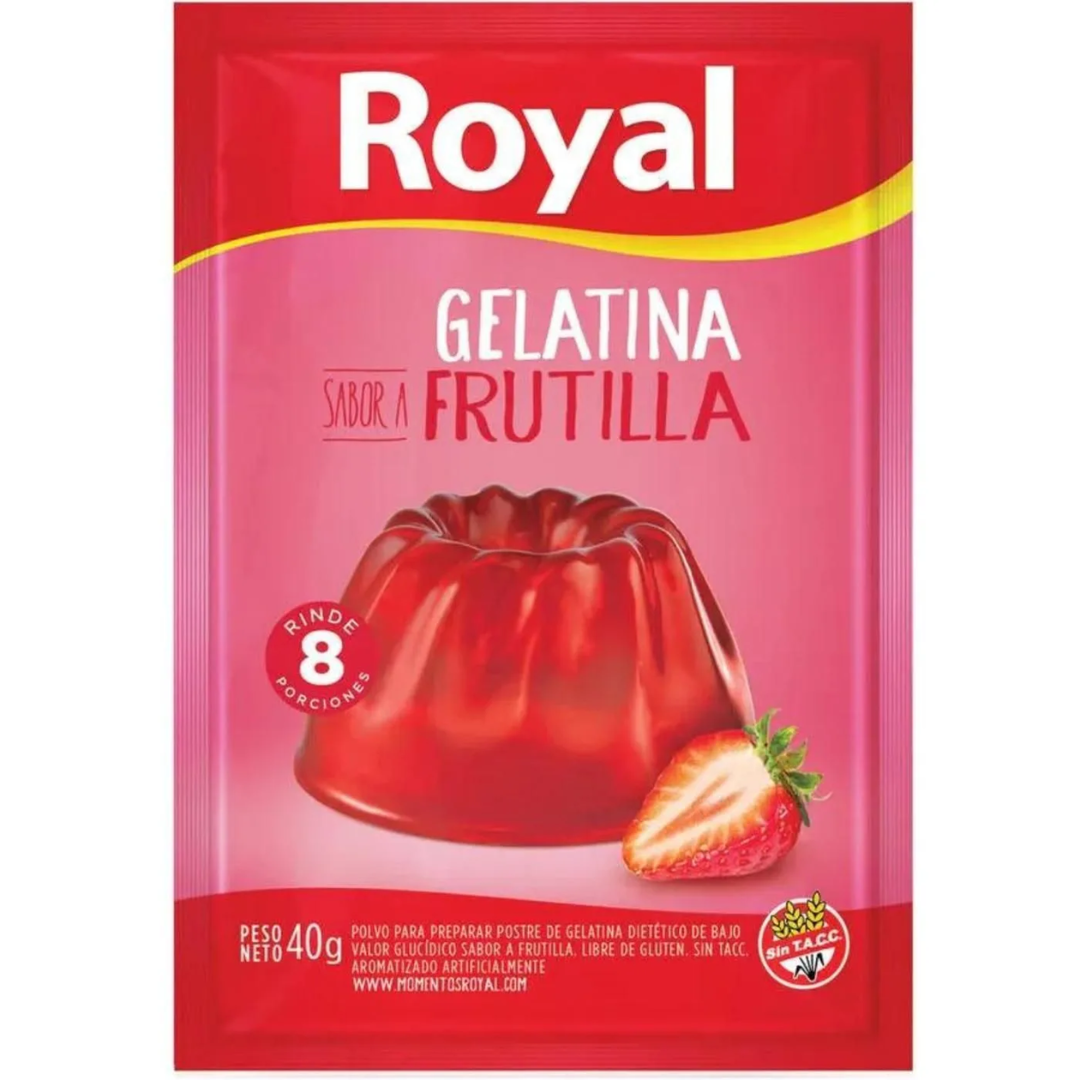 Gelatina En Polvo Royal Frutilla 40gr