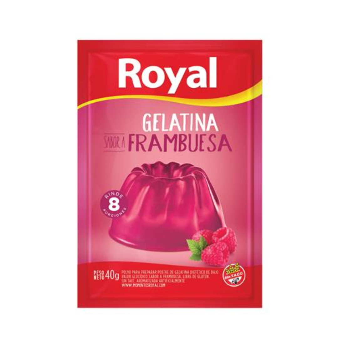 Gelatina Royal Frambuesa Sobre 40gr