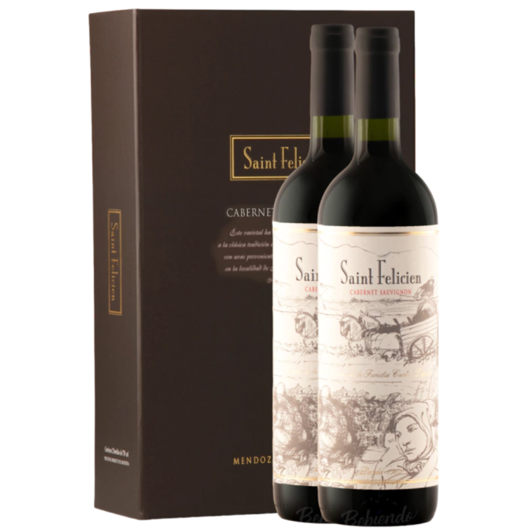 Estuche Saint Felicien Cabernet Sauvignon 2und 750ml