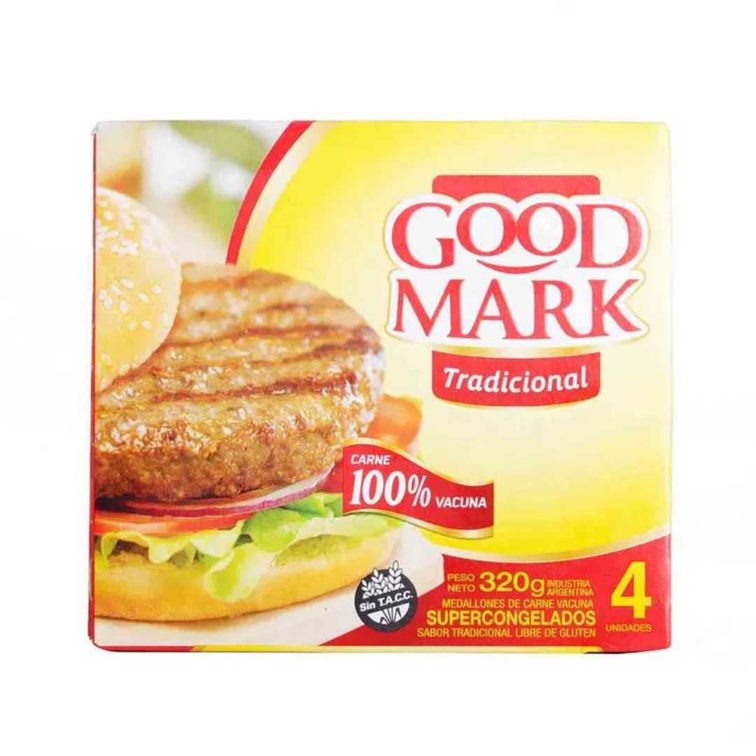 Hamburguesas Good Mark De Carne 4und 320gr