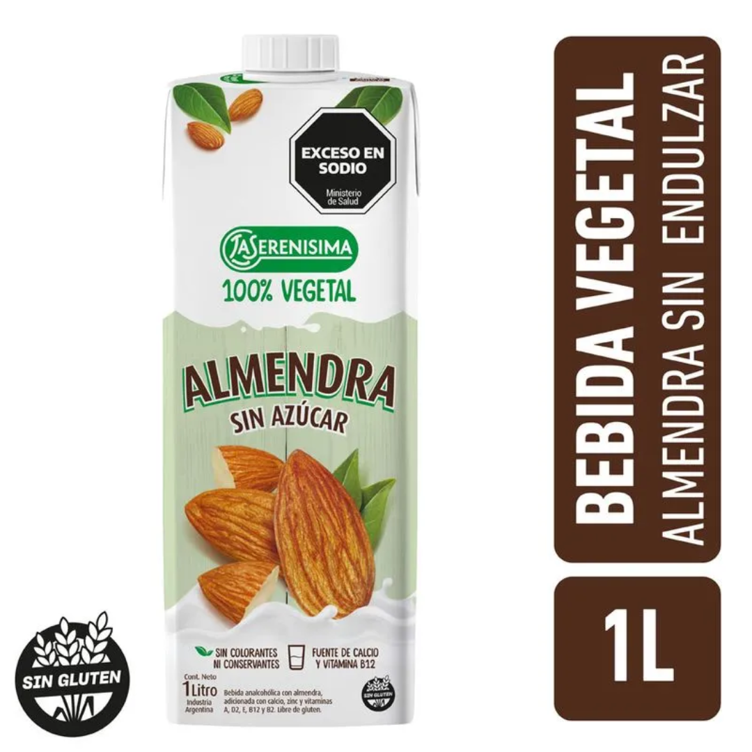 Bebida Vegetal Almendra La Serenisima Sin Endulzar 1l