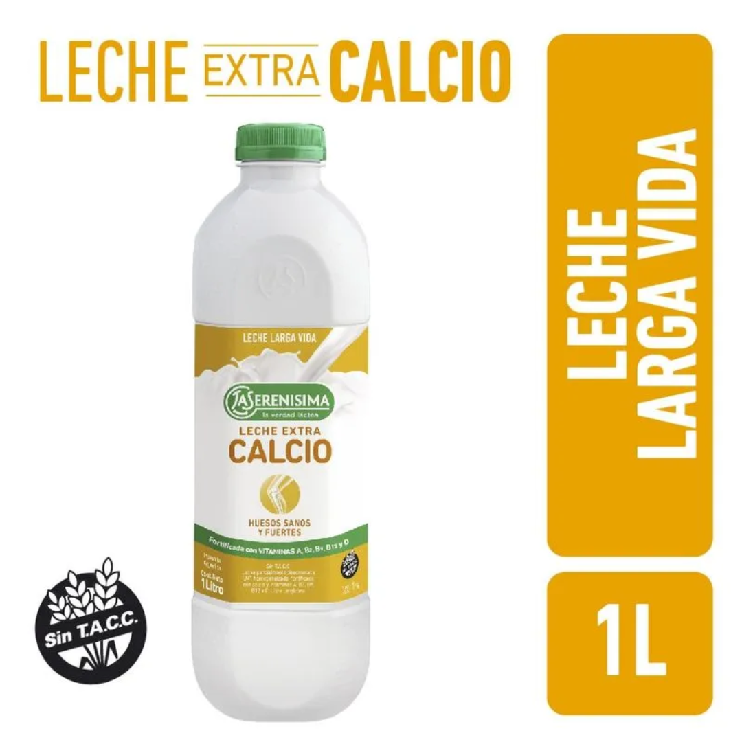 Leche Parcialmente Descremada Extra Calcio Fortificada con Vitaminas 1l