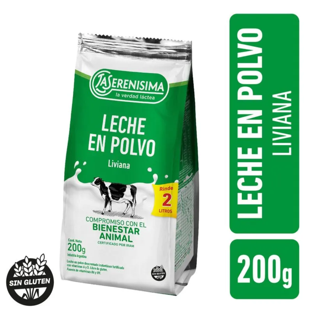 Leche En Polvo La Serenisima Descremada 200gr