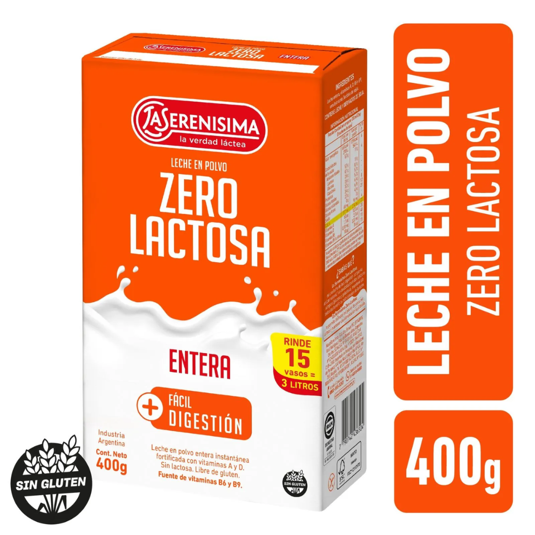 Leche en Polvo La Serenísima Zero Lactosa 400gr