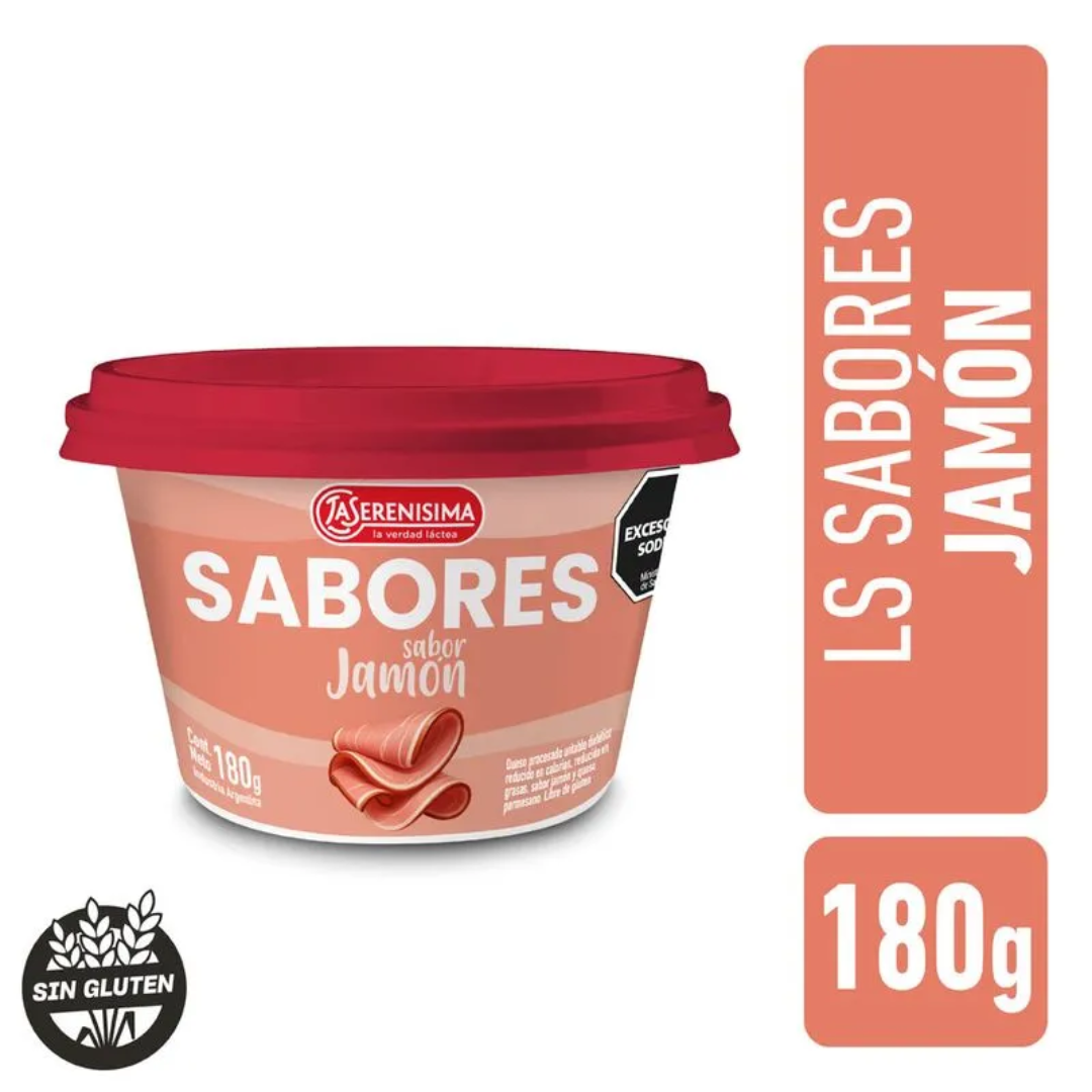 Queso Untable Sabores Jamon La Serenísima 180gr