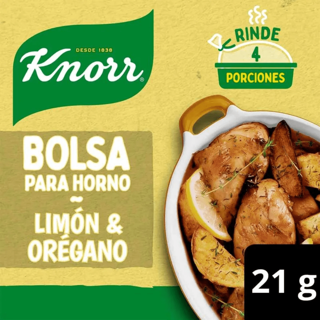 Condimento Sabor al Horno Knorr Limón y Orégano 21gr
