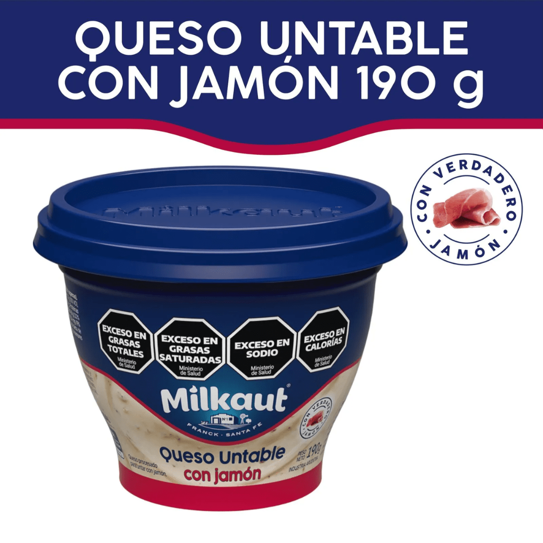 Queso Untable Milkaut Jamón 190gr