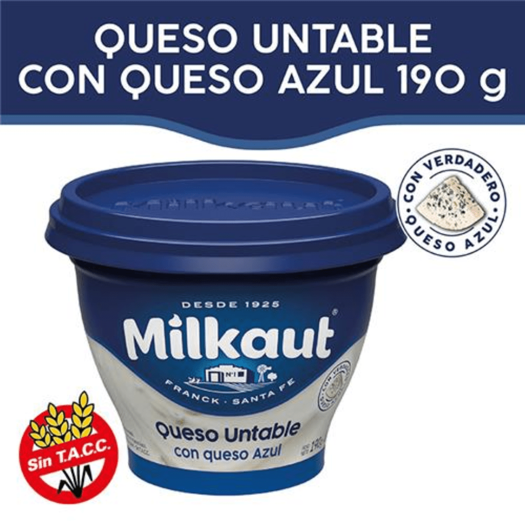 Queso Untable Milkaut Queso Azul 190gr
