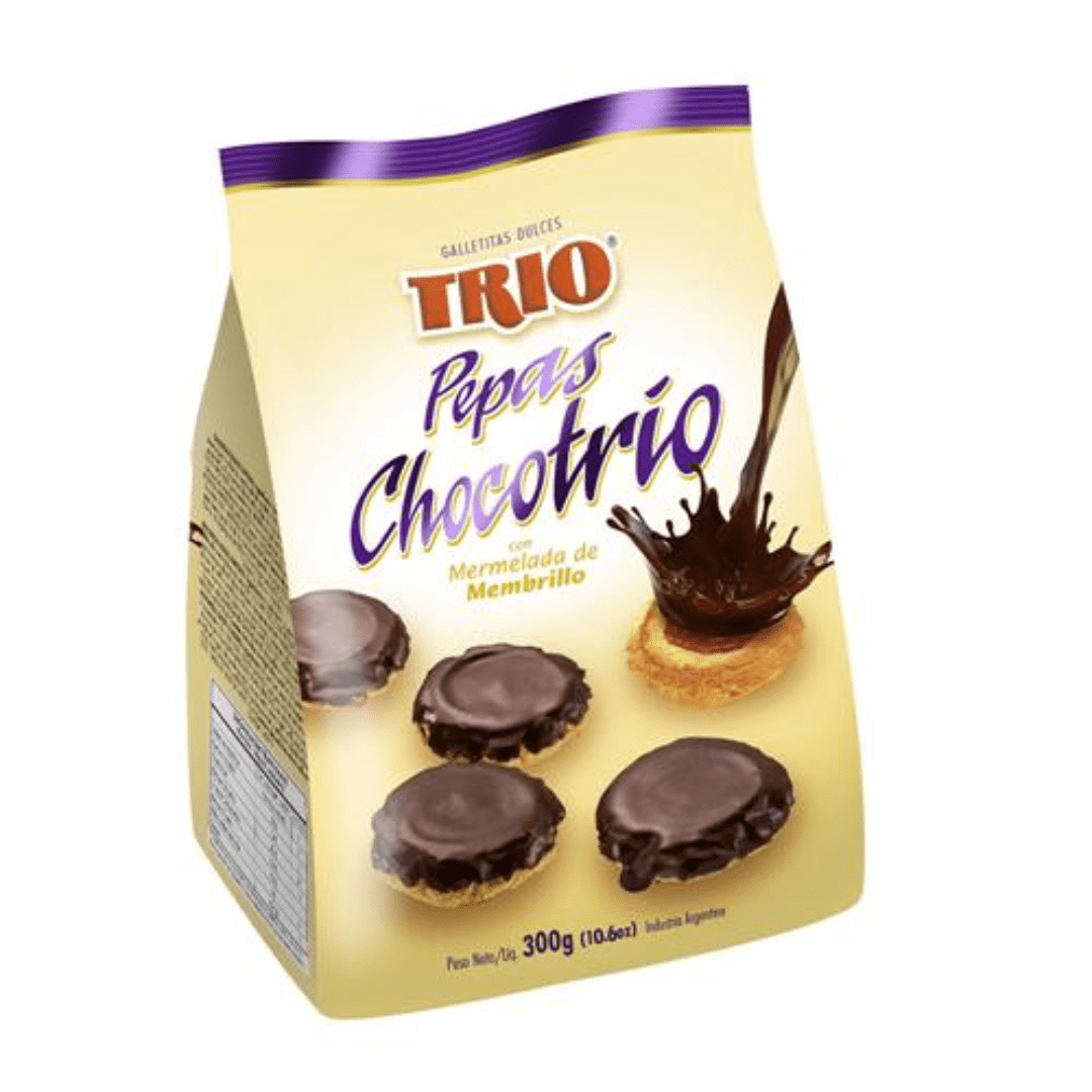 Galletitas Pepas Bañadas Chocotrio Trio 300gr