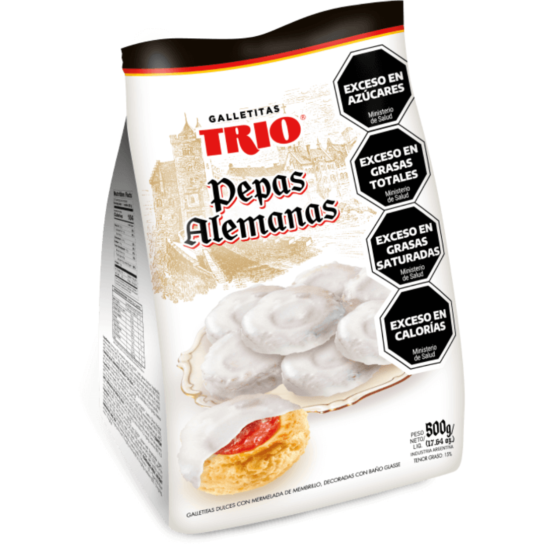 Trio Pepas Alemanas Dulces con Mermelada de Membrillo 500gr