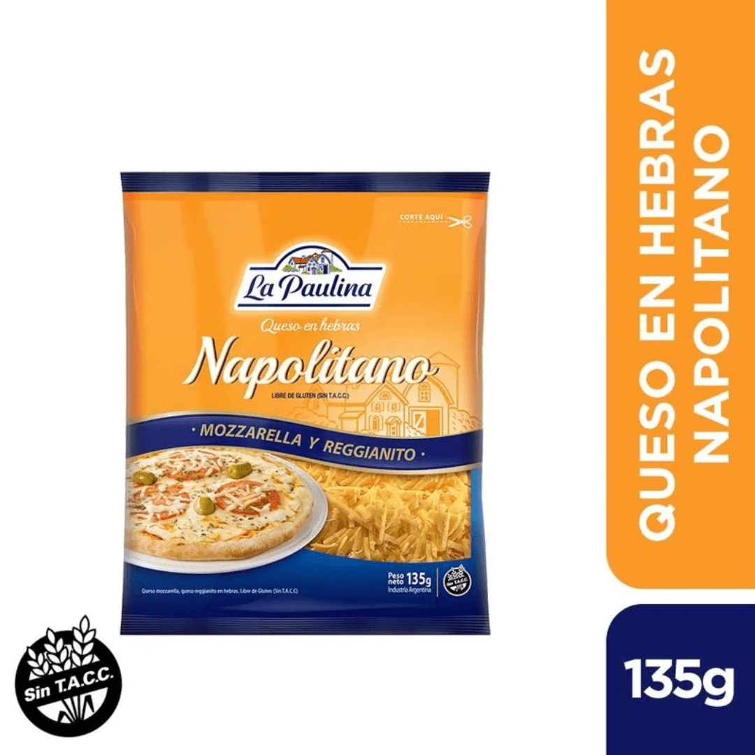 Queso en Hebras Napolitano La Paulina Bsa 135gr