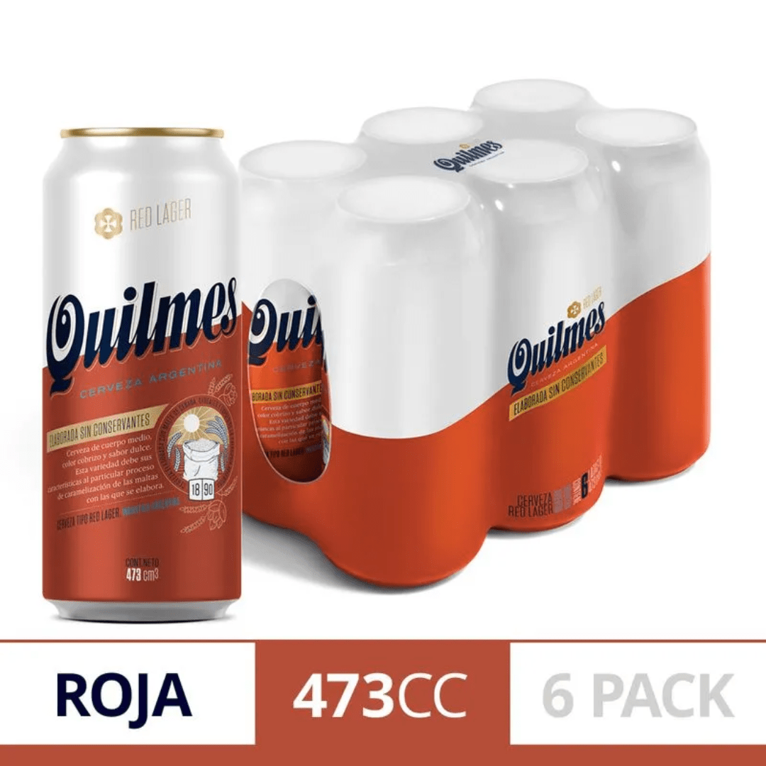 Cerveza Red Lager Quilmes Pack 473ml 6und