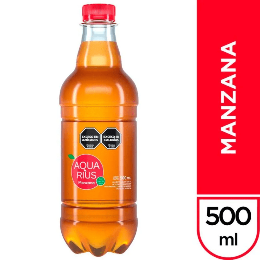 Agua Saborizada Aquarius Manzana 500ml