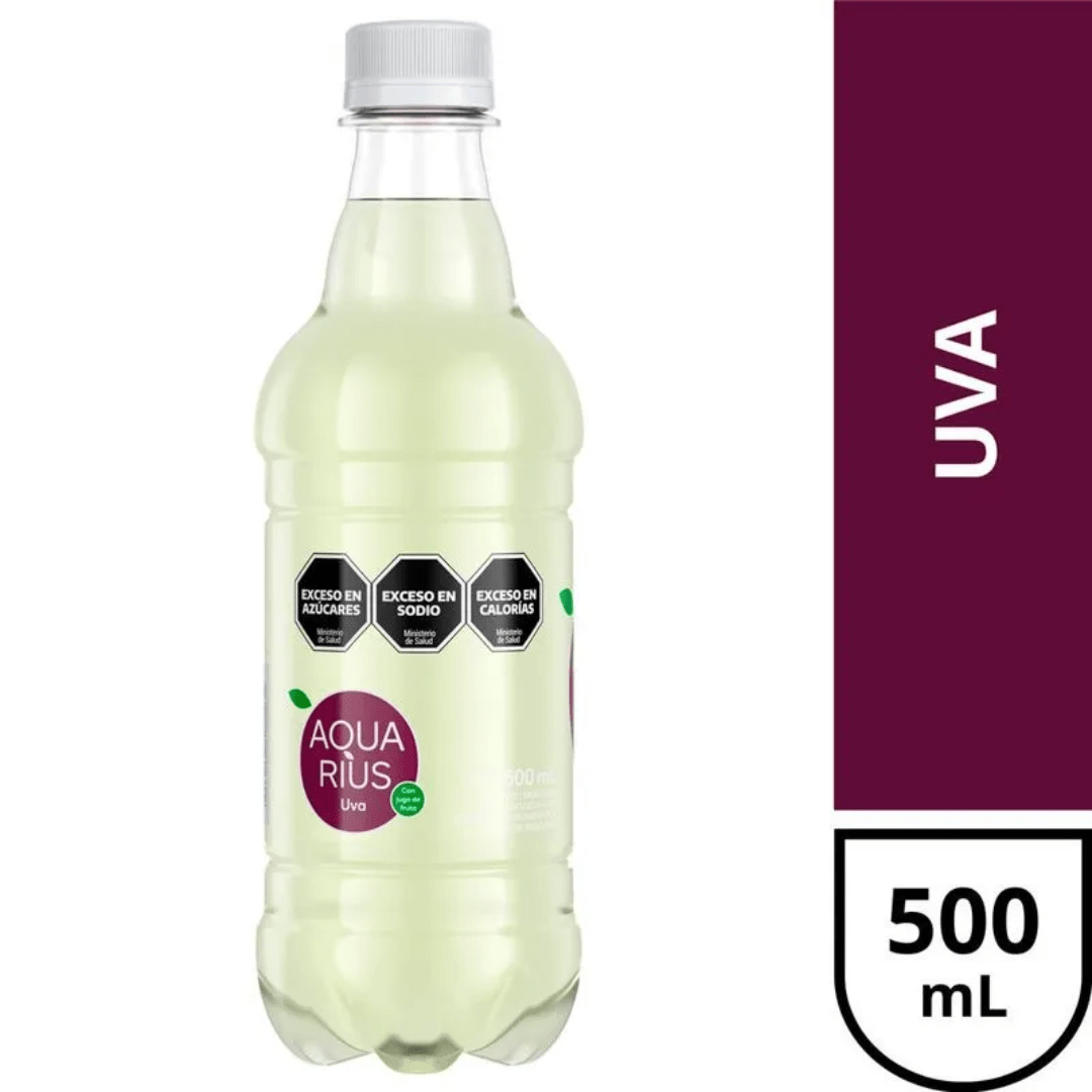 Agua Saborizada Aquarius Uva 500ml