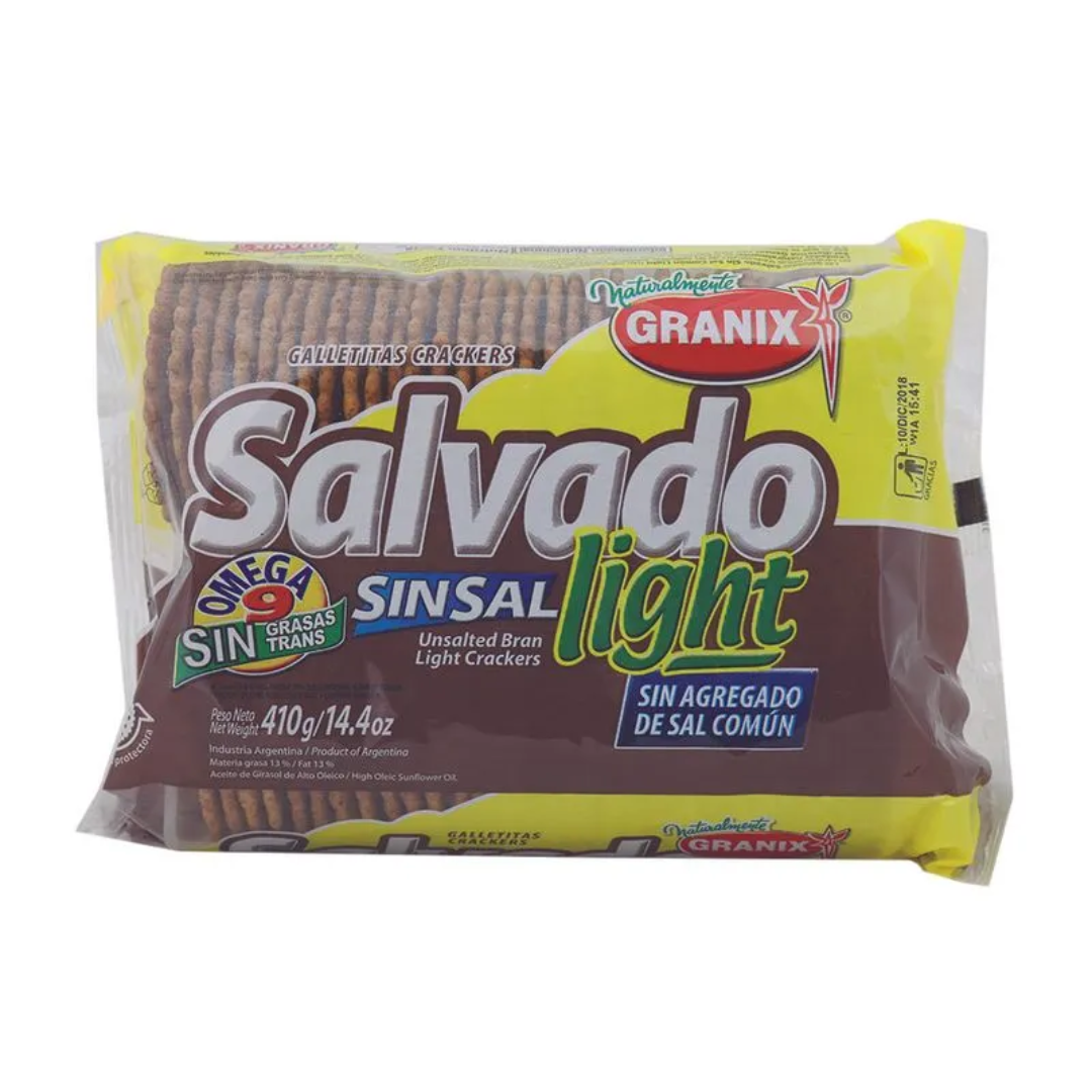 Galletitas Granix Salvado Light Sin Sal 410gr