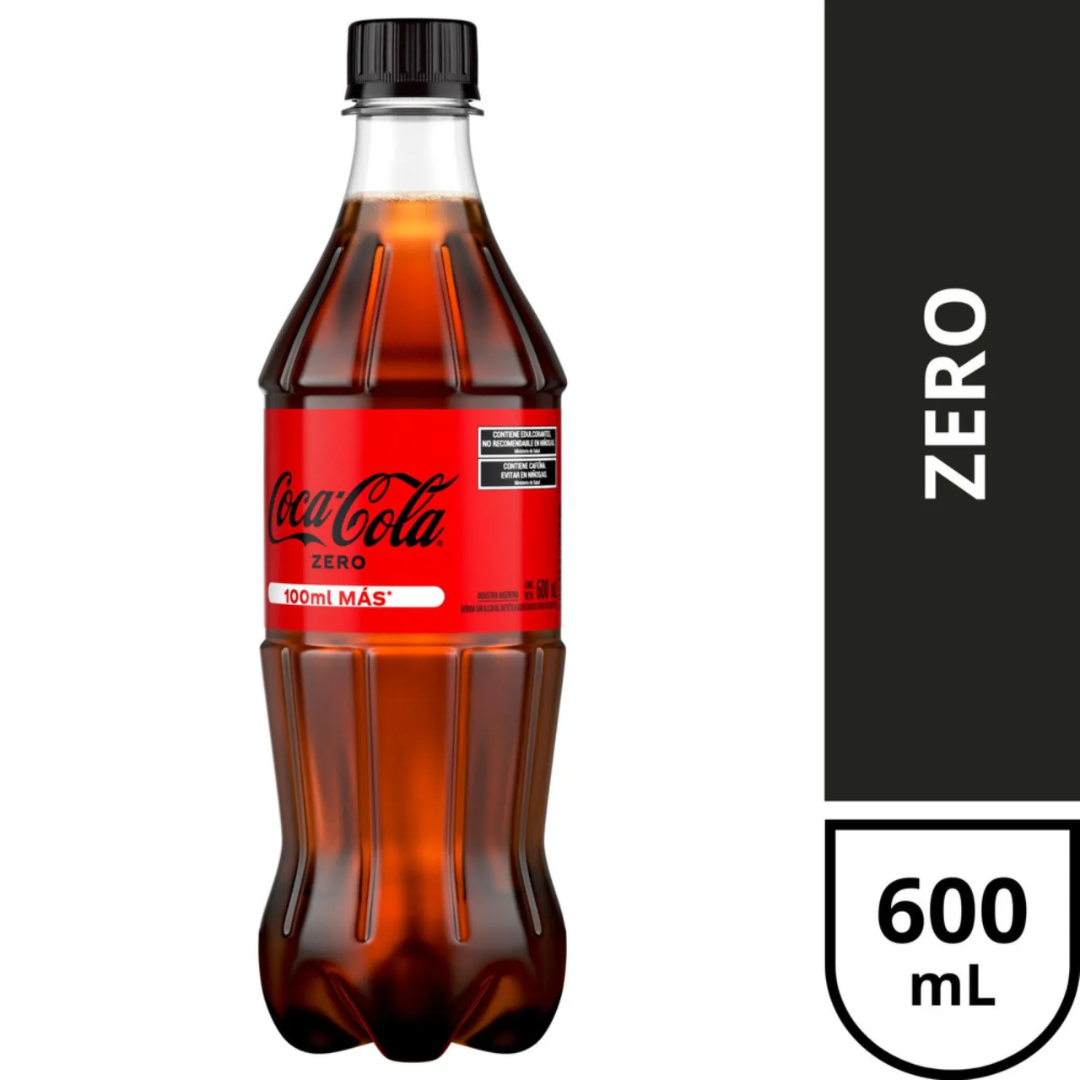 Gaseosa Coca Cola Zero 600ml
