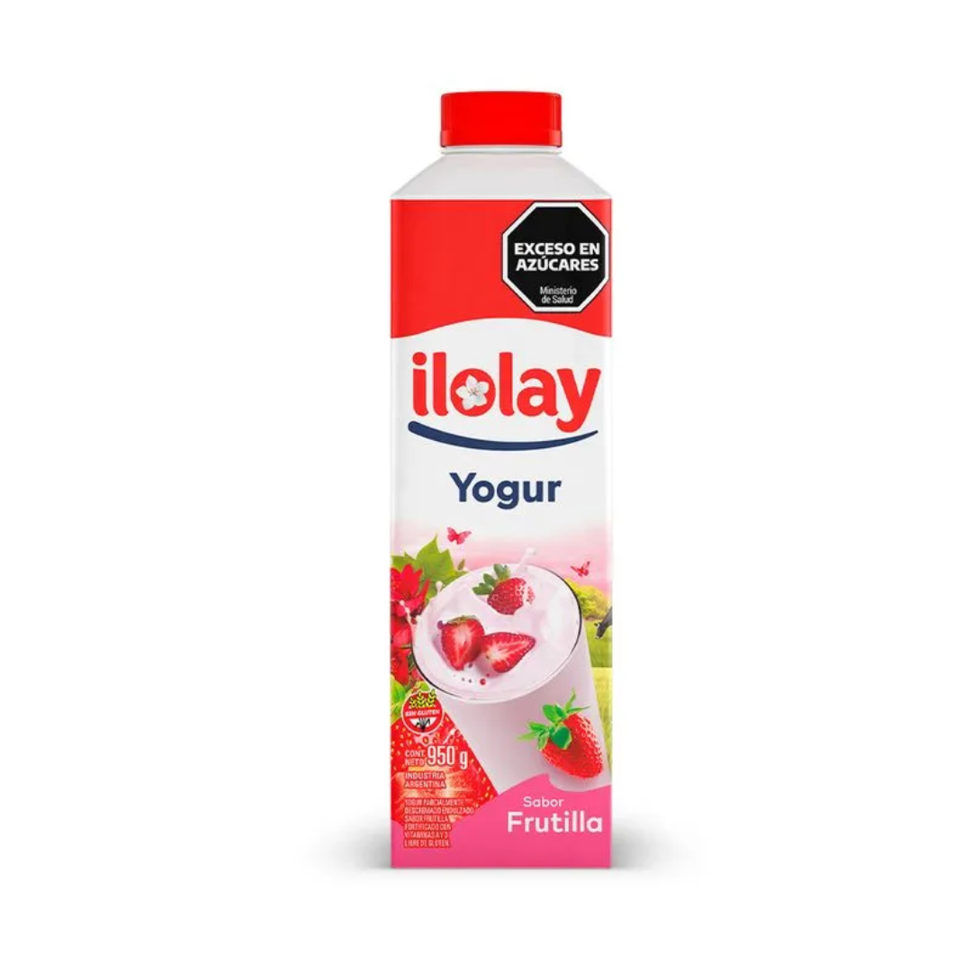 Yogur Bebible Entero Sabor Frutilla Ilolay 950gr