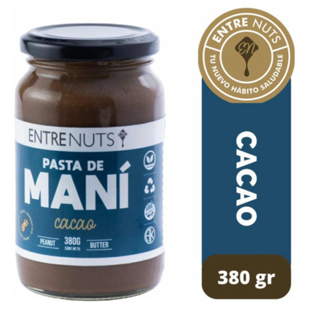 Pasta de Mani Entrenuts Cacao 380gr
