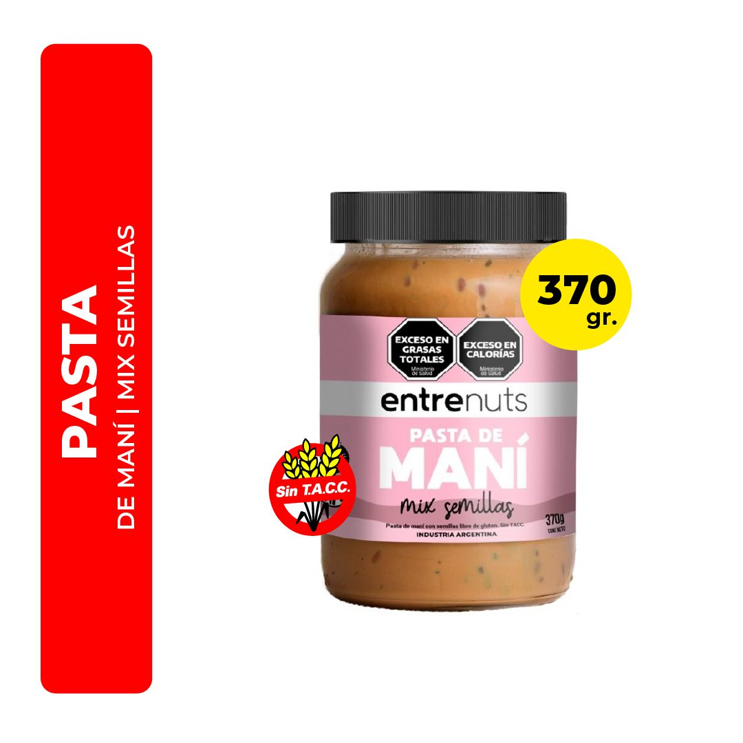 Pasta de Mani Entrenuts Mix De Semillas 370gr