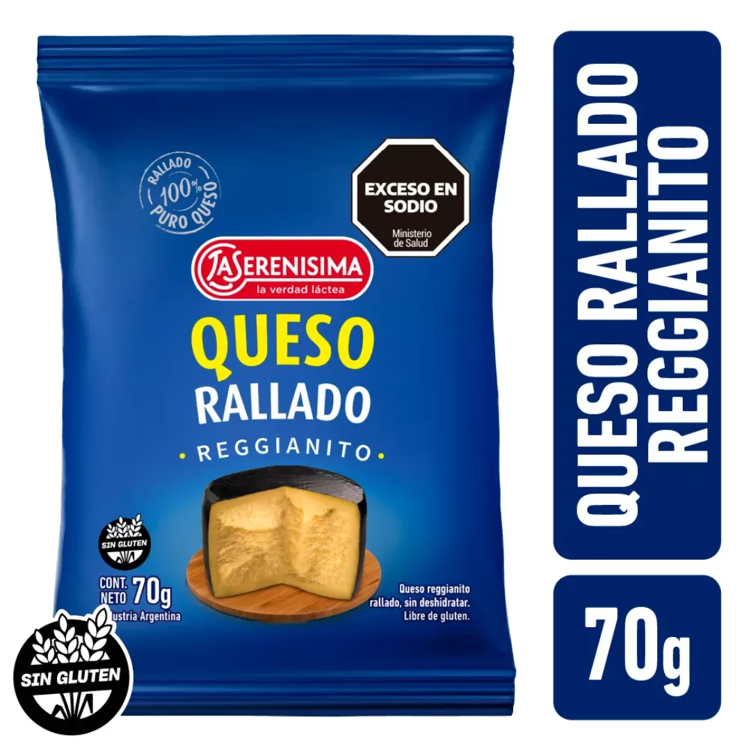 Queso Reggianito rallado La Serenisima 70g