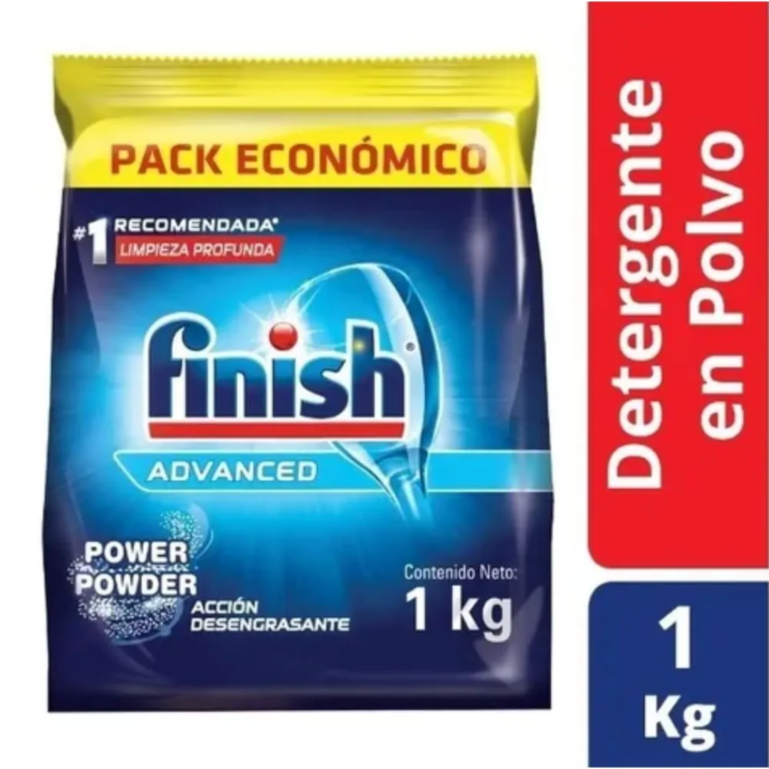 Detergente en Polvo Finish Pouch 1 Kg