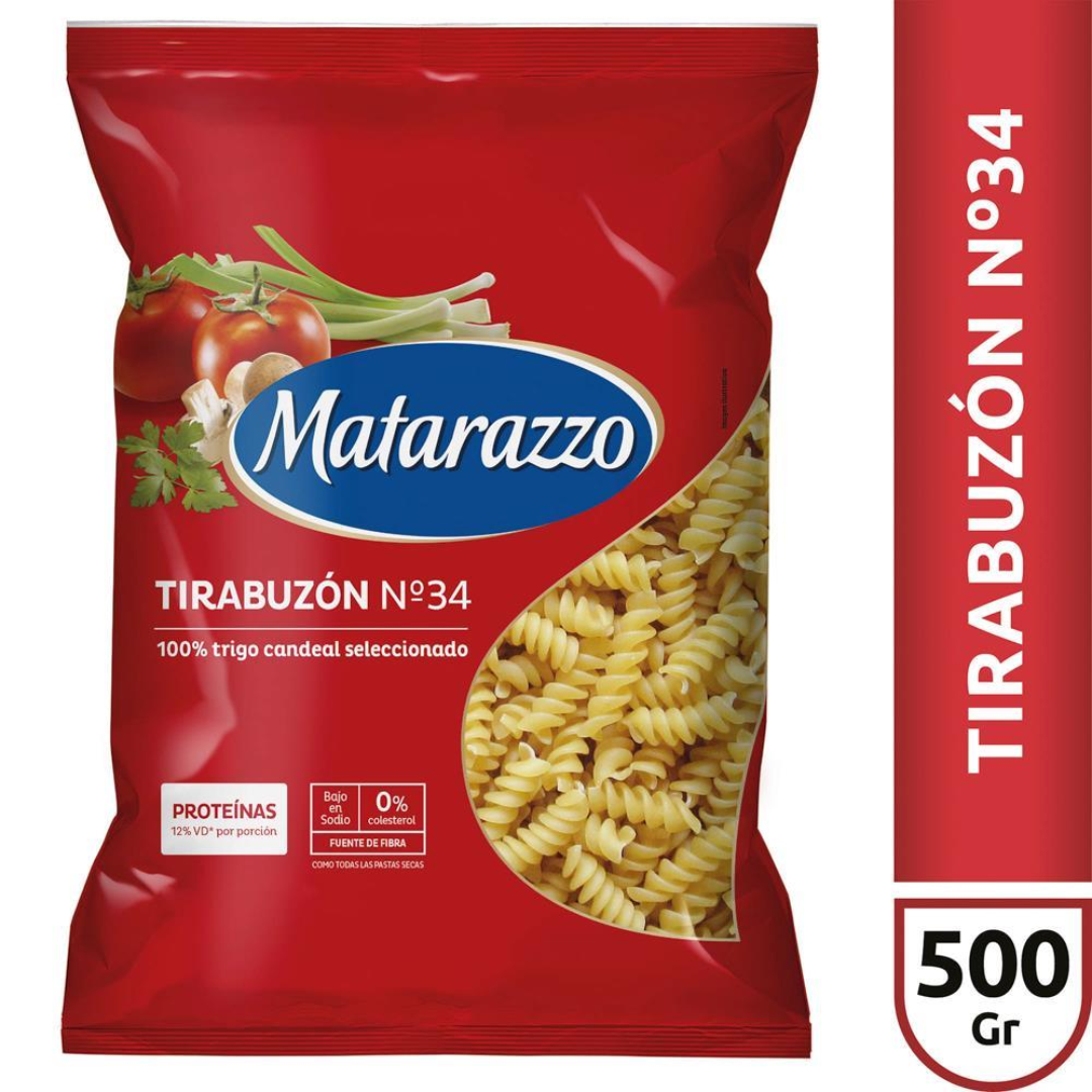 Fideos Tirabuzon N34 Matarazzo 500g