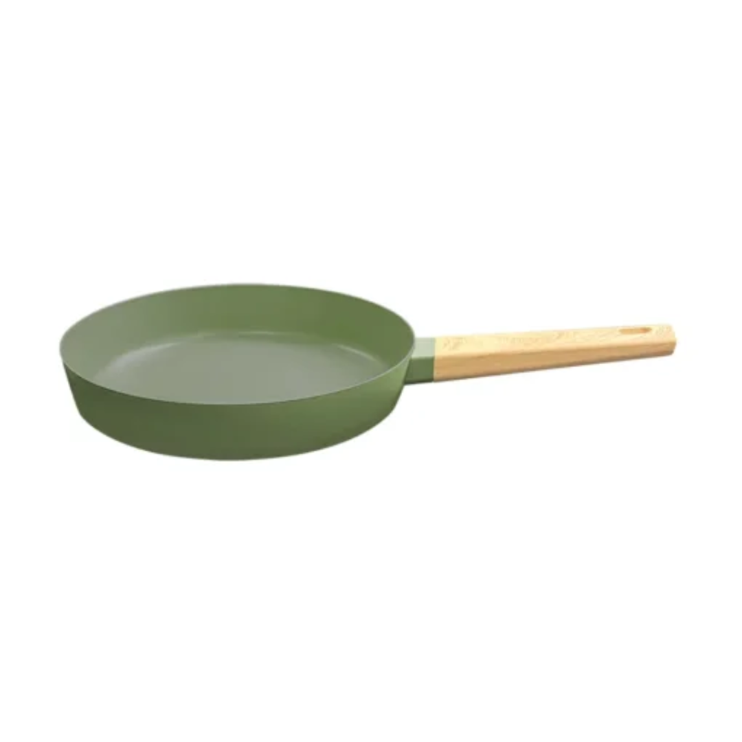 Sarten de Aluminio con Antiadherente Hudson Olive y con Mango de Madera 22cm