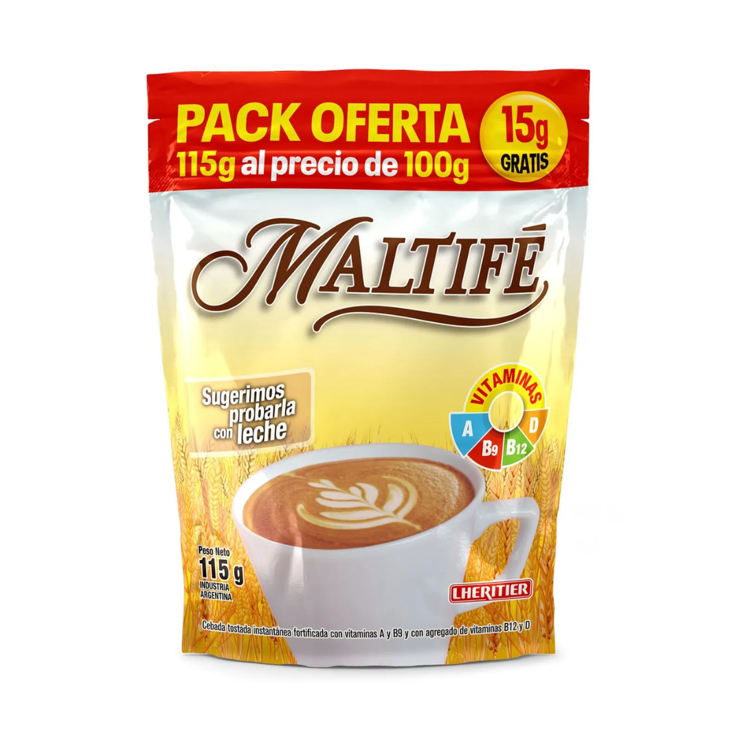 Cebada Fortificada Maltife Doy Pack 115g