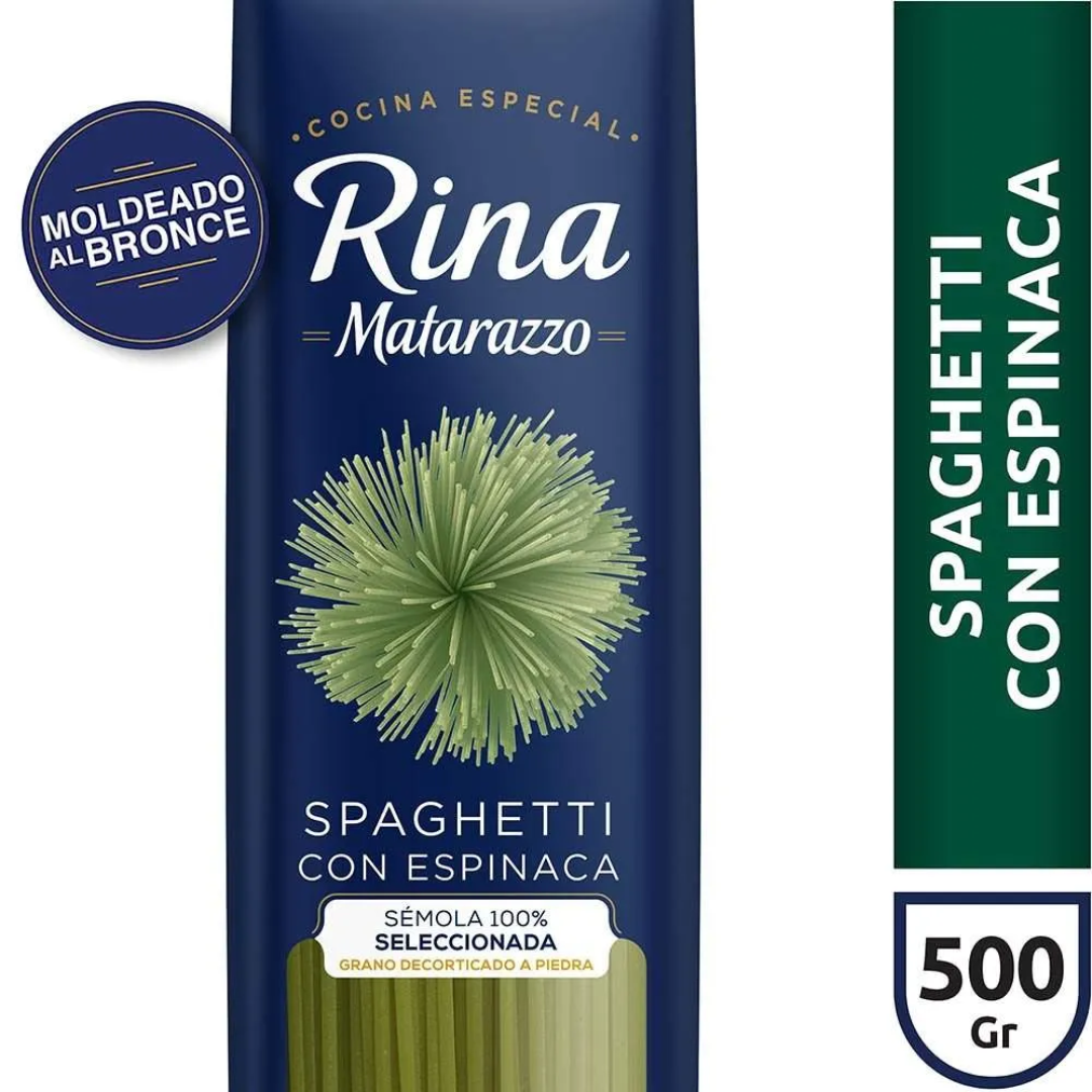 Fideos Rina Matarazzo Spaghetti Espinaca 500g