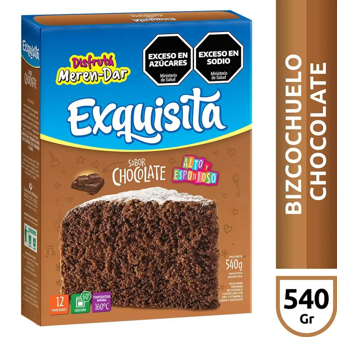 Exquisita Bizcochuelo de Chocolate 540g