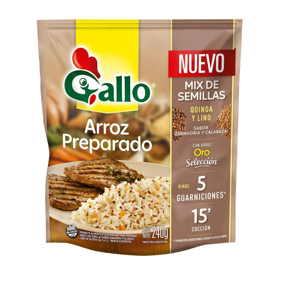 Arroz Preparado Mix De Semillas Gallo 240g