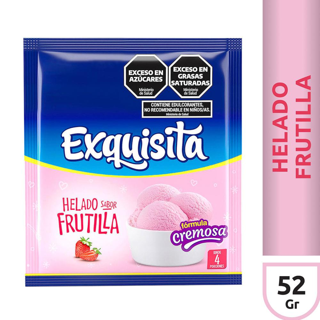 Helado Sabor Frutilla Exquisita 52g