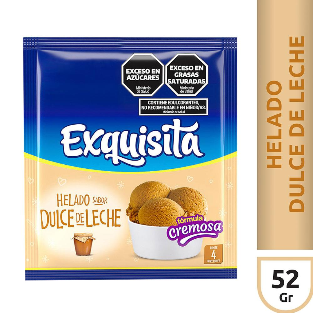 Helado Sabor Dulce De Leche Exquisita 52g