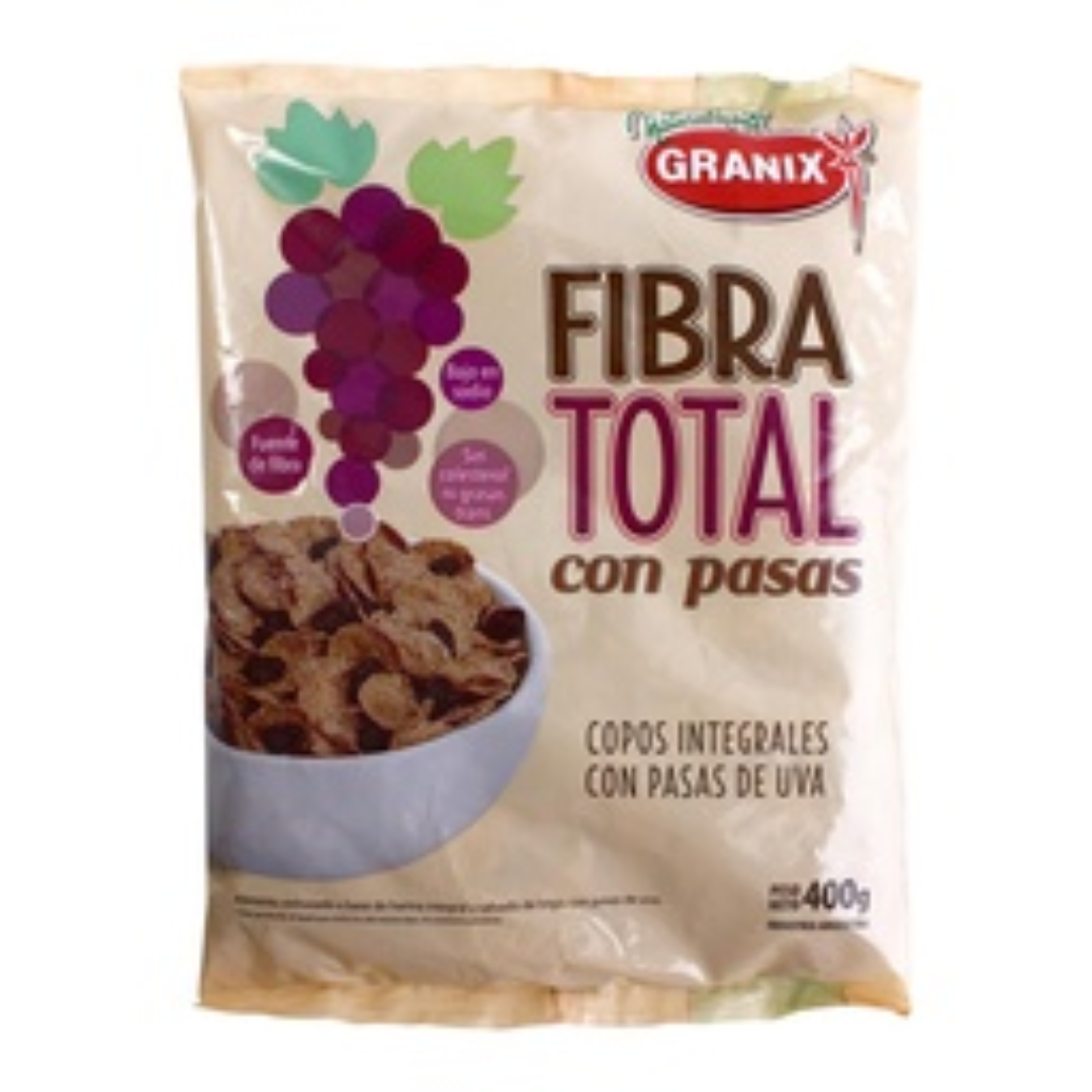 Cereal Granix Fibra Total Con Pasas 400g