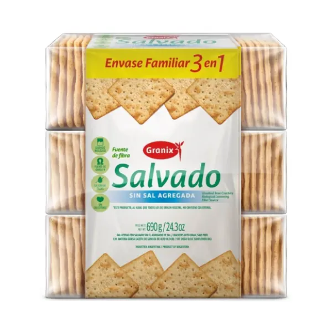 Galletitas Salvado Sin Sal Granix 690g