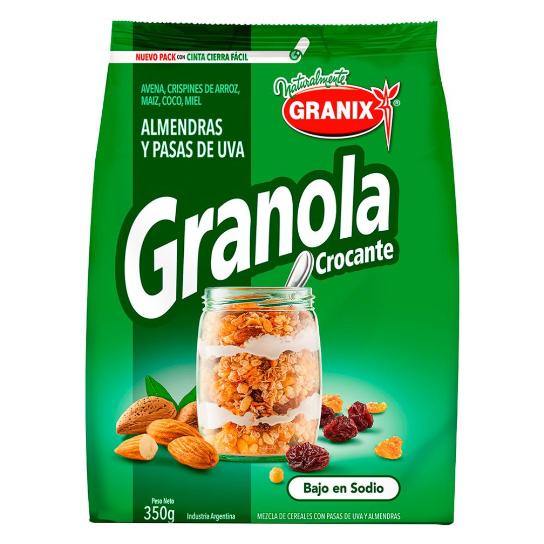 Granola Almendras Y Pasas de Uva Granix 350g